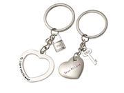 Silvery Lovers Metal Key Chains Keychain Rings