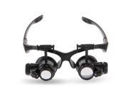 10X 15X 20X 25X LED Magnifier Magnifying Eye Glasses Loupe Watch Jeweler Repair