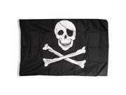 Pirate FLAG Skull and Crossbones Jolly Rodger Large 5x3 Size