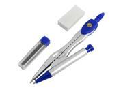 Metal Propelling Pencil Compasses Geometry Tools Set Blue Grey a12042600ux0325