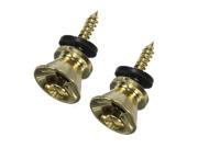 2 x Electric Acoustic Guitar Bass Strap Button Screw Lock Pins Pegs Pads