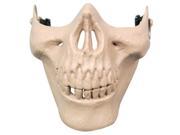 Airsoft Mask Skull Skeleton Half Face Protect Airsoft Mask khaki