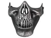 Airsoft Mask Skull Skeleton Half Face Protect Airsoft Mask Silver