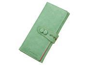New women wallet soft PU leather hasp purse clutch wallets lady coin purses cards holder money bag green
