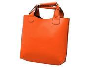 New Vintage bag Leather bags women Tote Shopping Bag Handbag orange
