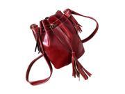 Women bag Tassel fashion bucket bag pu leather patchwork women shoulder bag messenger bag women handbag red
