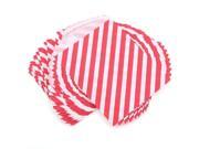 25pcs Stripe Paper Sweet Bags Candy Gift Wedding 17.8x12.7cm Red