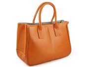 Ladies Class PU Leather Satchels Tote Purse Bag Handbag Orange