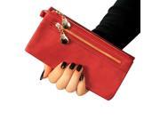 Women Wallets Hot Fashion Multifunctional PU Leather Clutch Lady Purse Phone bag red