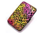 Metal Aluminum ID Credit Card Case Wallet Yellow Colorful Leopard