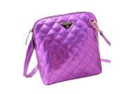 Hot selling women leather handbag plaid small shell women messenger bags fashion Crossbody women bag purple