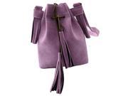 Women bag Tassel fashion bucket bag Matte leather patchwork women shoulder bag messenger bag women handbag purple