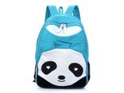 Women s Panda Style School Bags Canvas Bookbag Rucksack Sky Blue