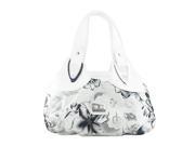 Fashion handbag Women PU leather Bag Tote Bag Printing Handbags Satchel Ink gray flower white Handstrap