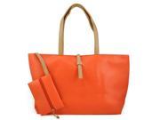 Ladies Girl Hobo PU Leather Tote Shoulder Bag Handbag Orange