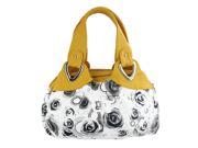 Fashion handbag Women PU leather Bag Tote Bag Printing Handbags Satchel Black Rose yellow Handstrap