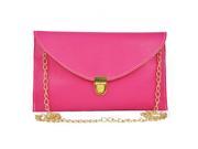 Women Envelope Clutch Chain Purse Handbag Shoulder Messenger Rose