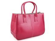 Ladies Class PU Leather Satchels Tote Purse Bag Handbag Rose Red