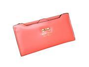 Fashion Soft Leather women wallets Bowknot Clutch bag Long PU Card Purse wallet for womens Watermelon red