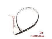 2pcs 30CM 15SMD Car Strip Under Light Neon Footwell Flexible Red