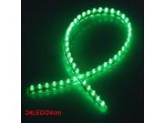 24 LED Car Strip Under Light Neon Footwell Flexible Linear Green