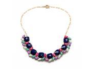 New Colorful Geometric Resin Charm Statement Necklace Fashion Jewelry