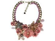 CHOKER NECKLACES Fashion Jewelry Hot Sale Flower Cotton Rope Knitted pink