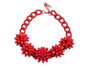 Big red flowers Chain Chunky Choker Statement Necklace Pendant for women fashion jewelry