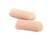 1 Pair Adjustable Cuttable Lined Gel Big Toe Covers Sleeves Ribbed Knit Toe Caps L