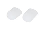 1 Pair of Gel Toe Caps for Adult Big Toes White