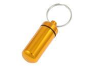 Water Resistant Gold Tone Aluminum Pill Box Cache Container Bottle