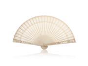 Summer Folding Bamboo Wooden Carved Hand Fan Wedding Bridal Party