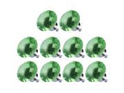 10pcs Diamond Shape Crystal Glass Drawer Pull Handle Knob Green