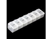 7 Day Weekly Pill Box Medicine Vitamin Storage kit 1pcs - Clear 7 Day Weekly Pill Box Medicine Vitamin Storage kit 1pcs - Clear