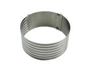 16 20cm Adjustable Stainless Scalable Mousse Cake Ring Layer Slicer Cutter Mould Height 8.5 cm