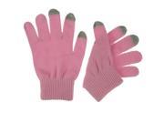 Pink Touch Screen Warm Gloves