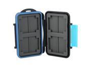 Case Cover Box for Memory Card Waterproof CF has 4 or 8 SD Black 13x8x1.8cm