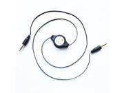 Black 3.5mm to 3.5mm Retractable Auxiliary Cable Cord for iPod iPhone MP3