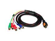 1.5m HDMI Male to 5 RCA RGB Male Audio Video AV Component Cable
