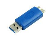 High Speed Blue USB 3.0 Type A Male to Micro B Male Plug Adapter Gender Changer