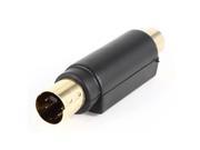 Gold Tone Black Jack S Video Male to RCA Female Adapter Connector