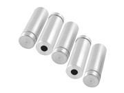 Stainless Steel Wall Mount Standoff Nail for Glass 12mm x 40mm 5 Pcs