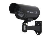3x Black Outdoor Dummy Fake LED Red Flashing Security Camera CCTV Surveillance Imitation