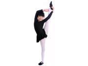 Girl Ballet Dress professional Ballet TuTu classical Dance Wear Performance Latin Dance Leotard Long sleeve New black L