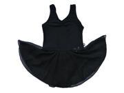 New Girls Kids Gymnastics Leotard Ballet Tutu Skate Dance Party Skirt Fairy Dress Black 100cm