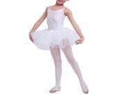 Children dance tulle dress girl ballet suspender dress fitness clothing performance wear leotard costume White XXL