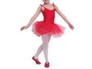 Children dance tulle dress girl ballet suspender dress fitness clothing performance wear leotard costume Red 4XL