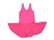 New Girls Kids Gymnastics Leotard Ballet Tutu Skate Dance Party Skirt Fairy Dress Rose Red 120cm