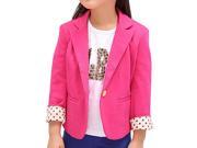 New Spring Autumn Kids Suits Jacket for Girls Children Coat Kids Clothing Rose red 5T