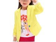 New Spring Autumn Kids Suits Jacket for Girls Children Coat Kids Clothing Yellow 4T